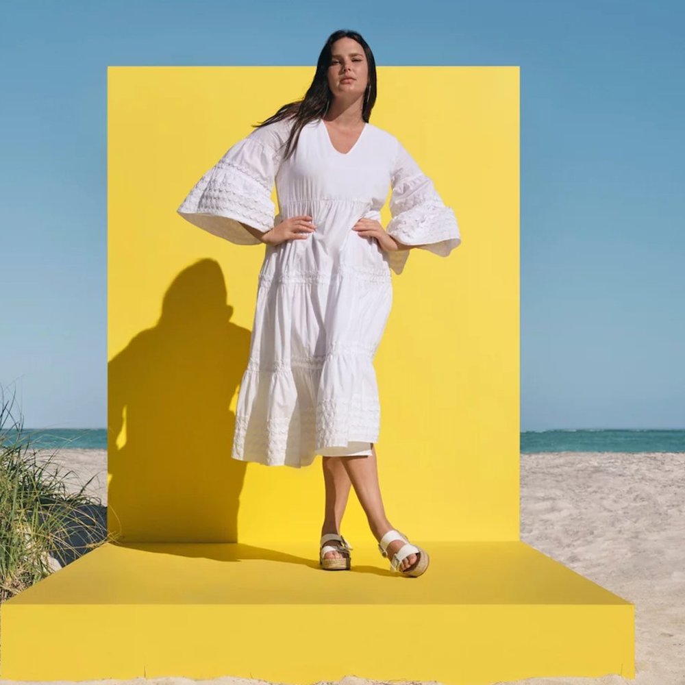 Lisa Marie Fernandez x Target white Ric Rac dress